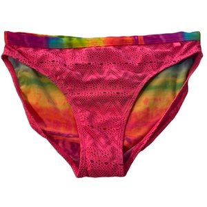 OP Pink Tie-Dyed Bikini Bottoms
